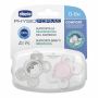 Chicco - Set di 2 Succhietti Physio Comfort in Silicone per Bambina, 6-12 Mesi