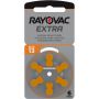 Batterie Rayovac Extra 13 per Amplificatori Acustici, Pacco da 6 Pezzi