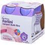 Nutricia Fortini Compact Multi Fibra con Sapore di Fragola, 4x125g