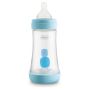 Biberon Azzurro Chicco Perfect 5 da 240 ml con Flusso Medio