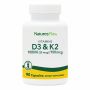 Vitamina D3 e Vitamina K2 Integratore 1000 UI - 90 Capsule