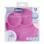 Chicco Piatto in Silicone Rosa con Ventosa, 1 Pezzo