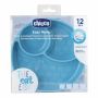 Chicco Piatto in Silicone con Ventosa, Blu