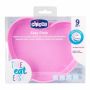 Chicco Rosa Piatto a Forma di Cuore in Silicone con Ventosa - 1 Pezzo