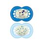 Succhietto Notturno in Silicone Mam Original per Maschio - 2 Pezzi da 16 Mesi+