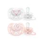 Philips Avent - Set di 2 Succhietti Ultra Soft per Bambine 0-6 Mesi