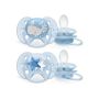 Set di 2 Succhietti Ultra Soft Philips Avent per Bambini da 0-6 Mesi