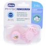Chicco Physoforma Light Succhietto Rosa in Silicone, Set di 2 Pezzi