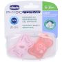 Chicco Physoforma Light - Set di 2 Succhietti in Silicone Rosa