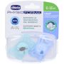 Chicco Physoforma Light - Set di 2 Succhietti in Silicone Azzurro