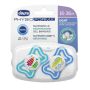Chicco Physoforma - Succhietto in Silicone Azzurro Leggero, 2 Pezzi
