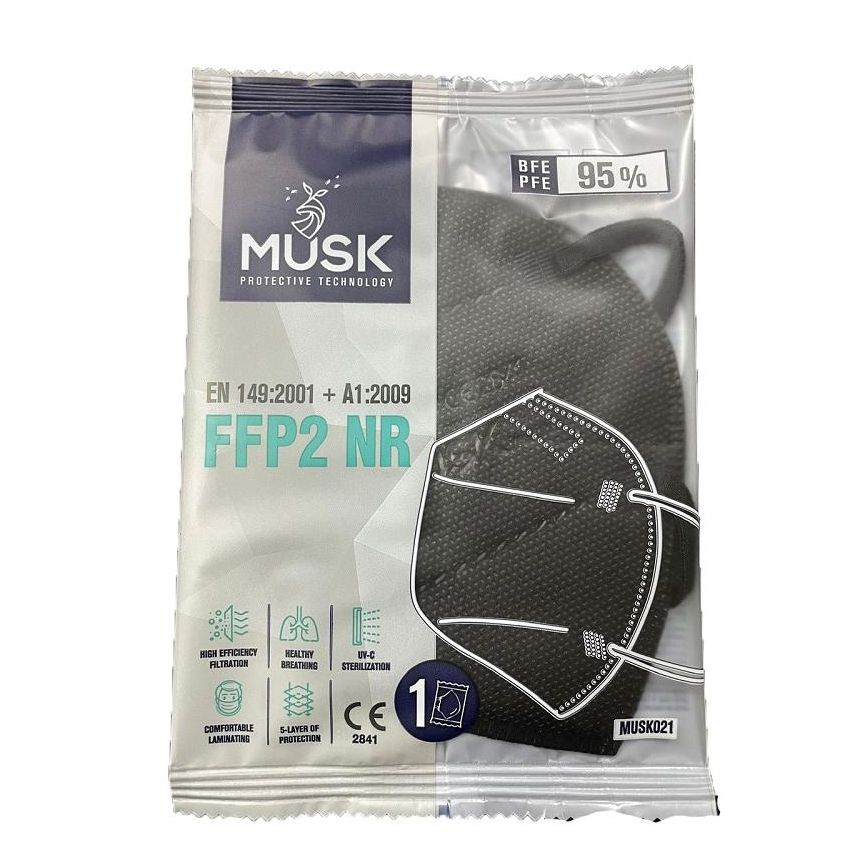 Musk Mascherina FFP2 Black 10pz