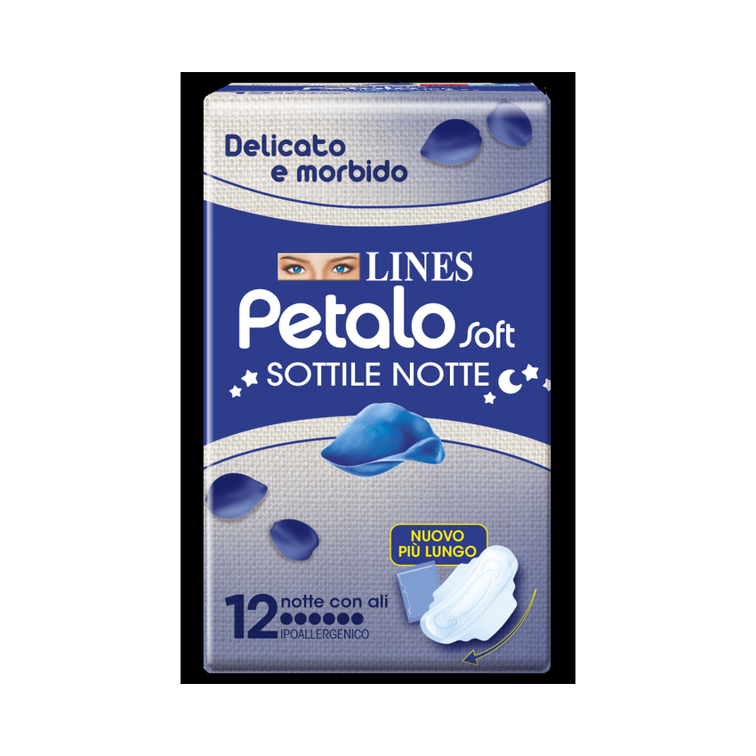 LINES PETALO SOFT NOTTE 12PZ