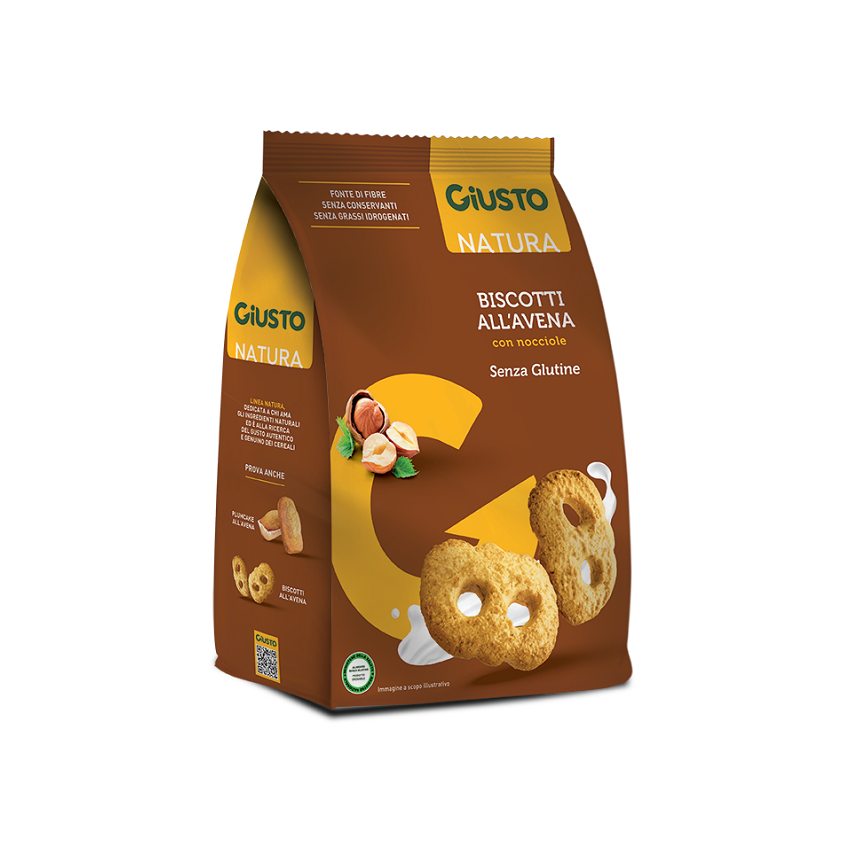 GIUSTO S/G BISCOTTI AVENA NOCC