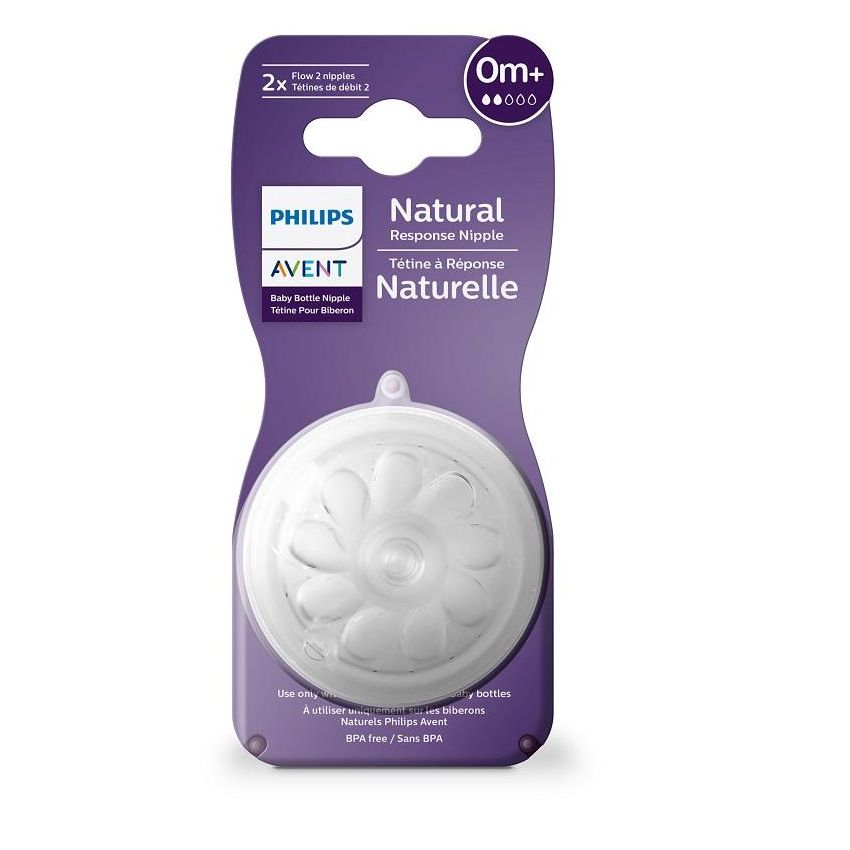 Avent Tett Natural Resp F2 0M+ 2pz
