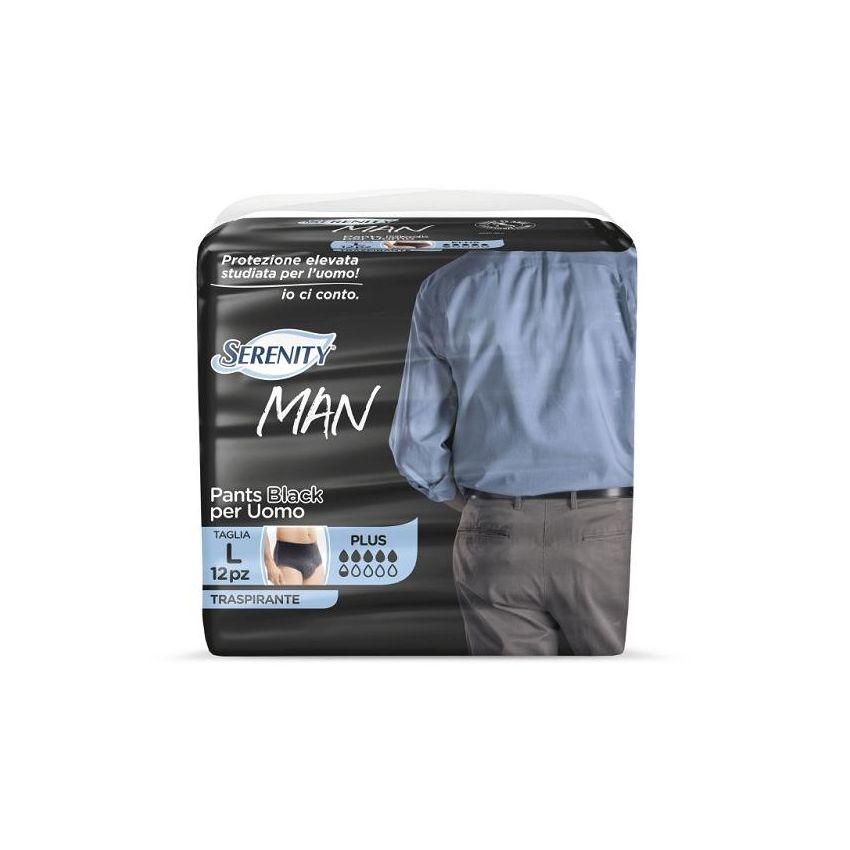 Pantaloni Serenity Man Black L 12P