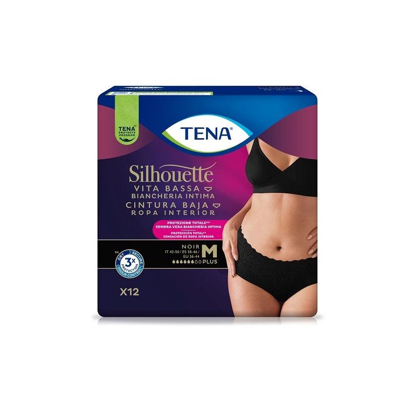 TENA SILHOUETTE NOIR M V/B 12P