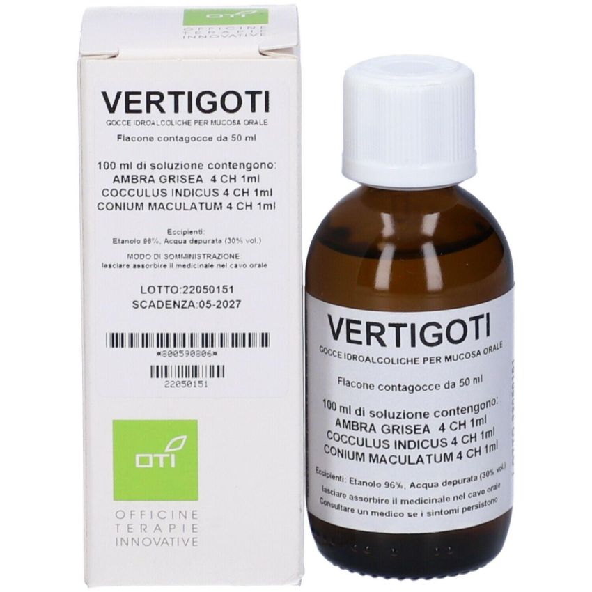 Oti Vertigoti - Soluzione Idroalcolica in Gocce per Vertigini, 50ml