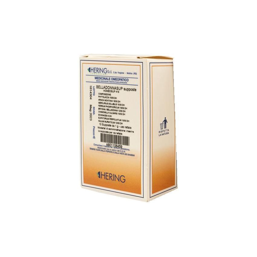 Hering Belladonna Supposte 1g - Confezione da 10 Pezzi