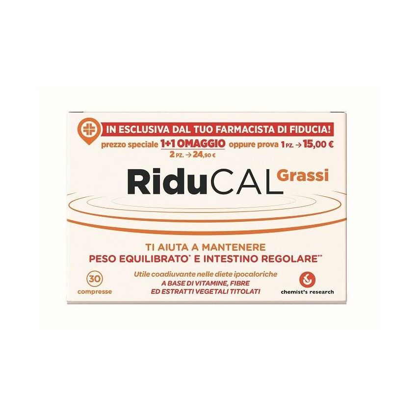 Riducal Grassi 30 Compresse per Controllo del Peso