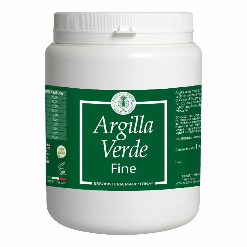 Argilla Verde di Qualità Superiore, Fine, 1Kg