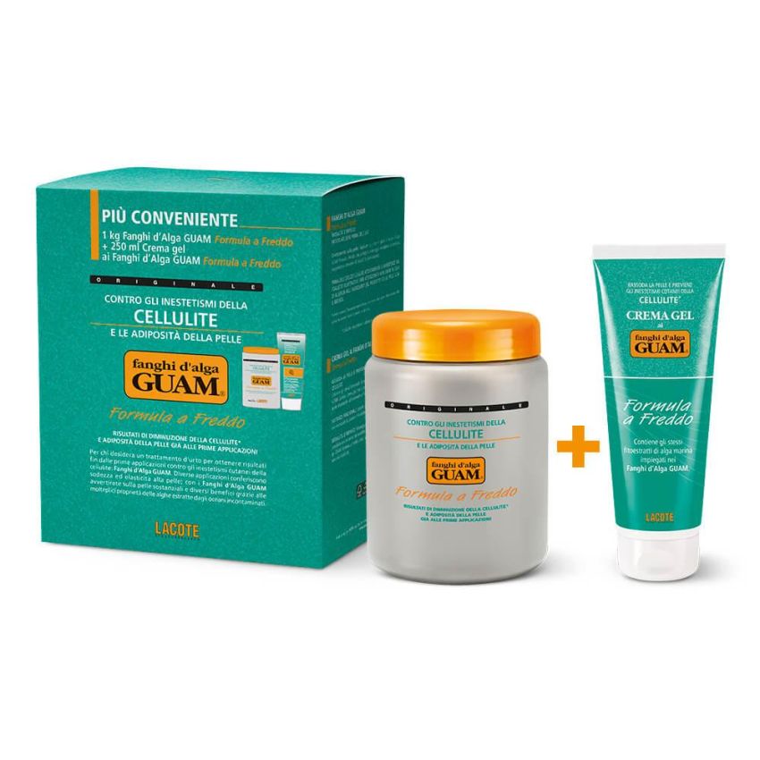 Set Guam di Fanghi D'Alga a Freddo 1Kg e Crema Gel 250ml