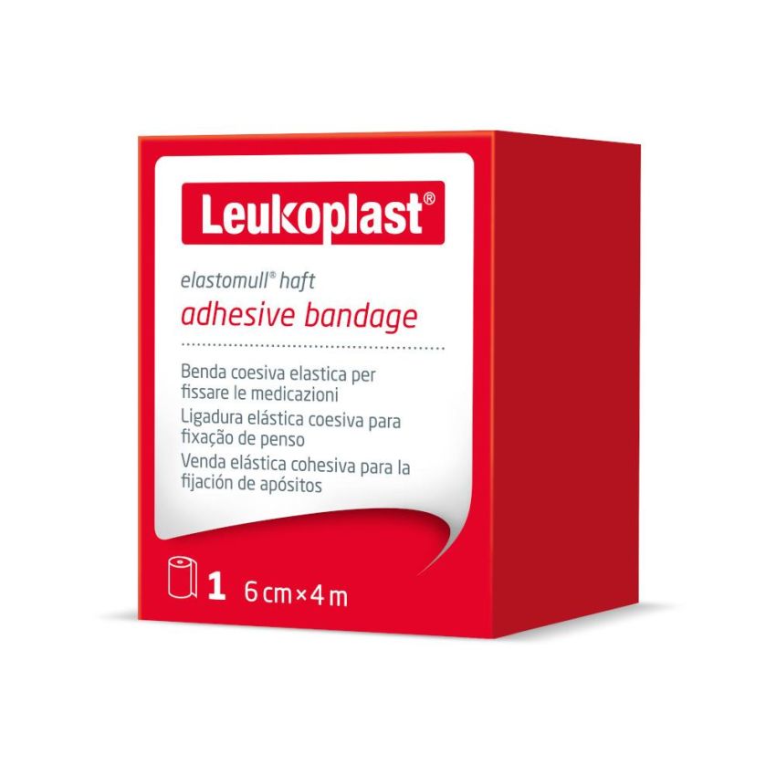 Benda Elastomull Haft 4m x 6cm, Confezione da 1 Pezzo