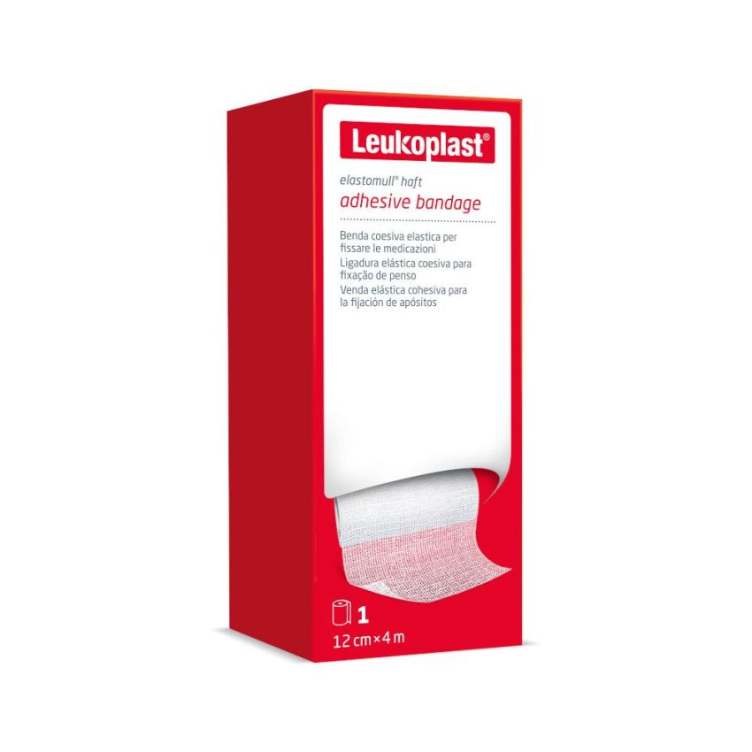 Elastomull Haft Benda Elastica Autoadesiva per Compressione Forte 4mx12cm