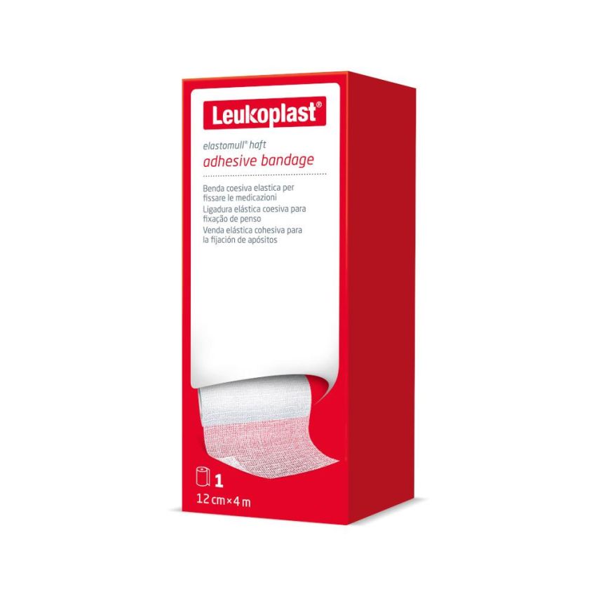 Elastomull Haft Benda Elastica Autoadesiva per Compressione Forte 4mx12cm