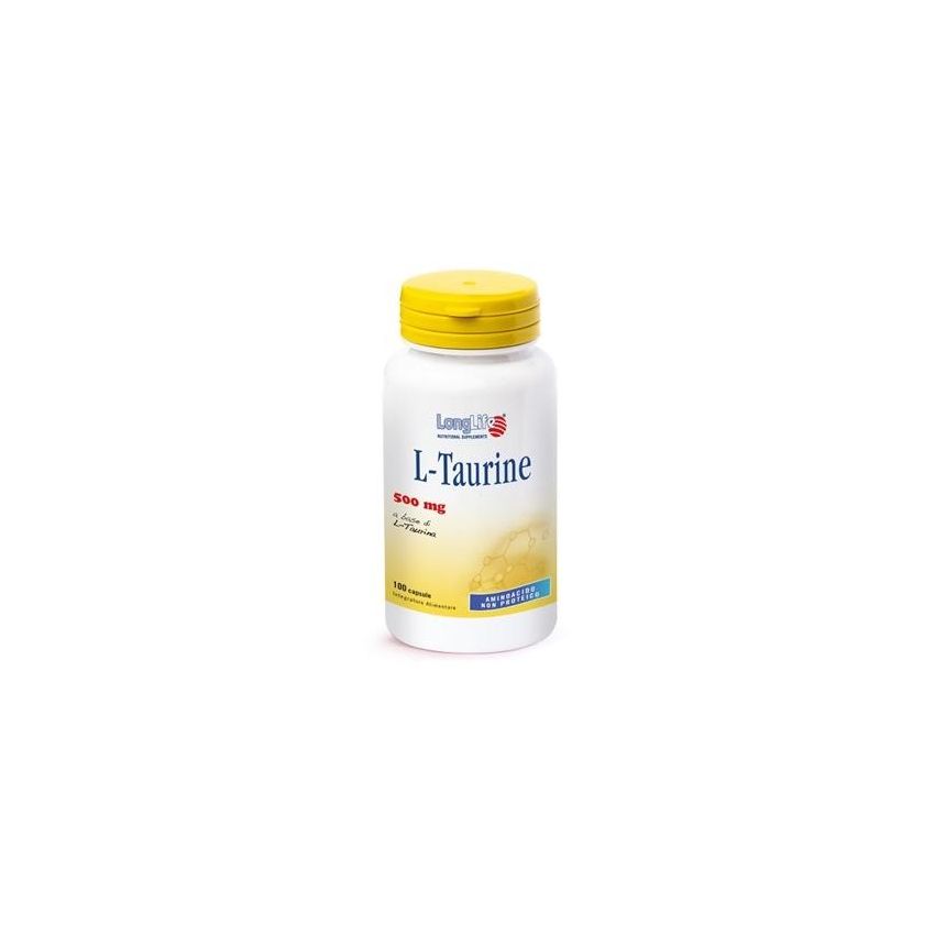 Longlife L-Taurine Supplement 500mg, 100 Capsule
