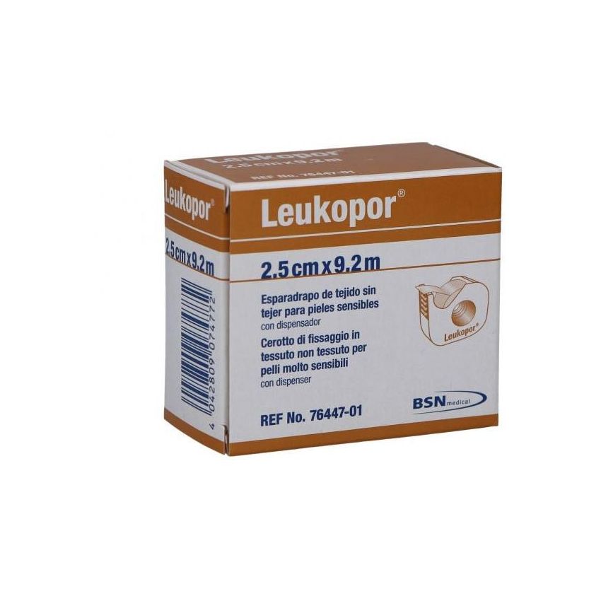 Leukopor Cerotto Ipoallergenico TNT 2,5x920cm con Dispenser