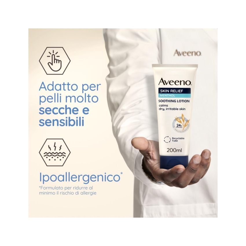 Aveeno Crema Idratante Lenitiva al Mentolo - 200 ml