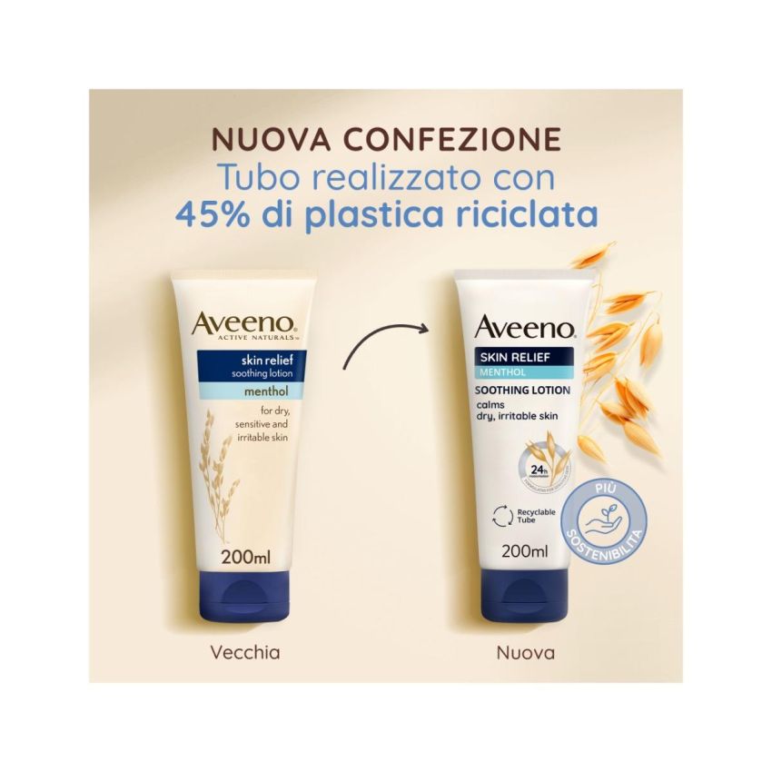 Aveeno Crema Idratante Lenitiva al Mentolo - 200 ml