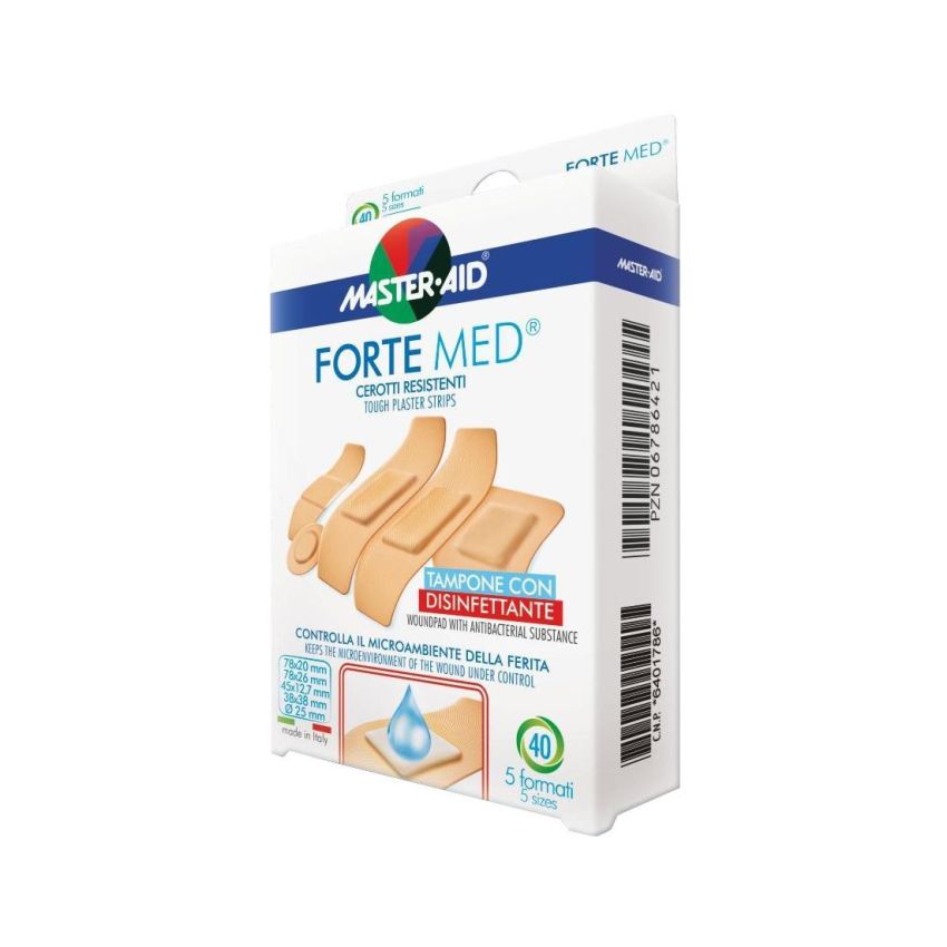 Fortemed Cerotti Medicinali di 5 Diversi Formati - Confezione da 40 Pezzi
