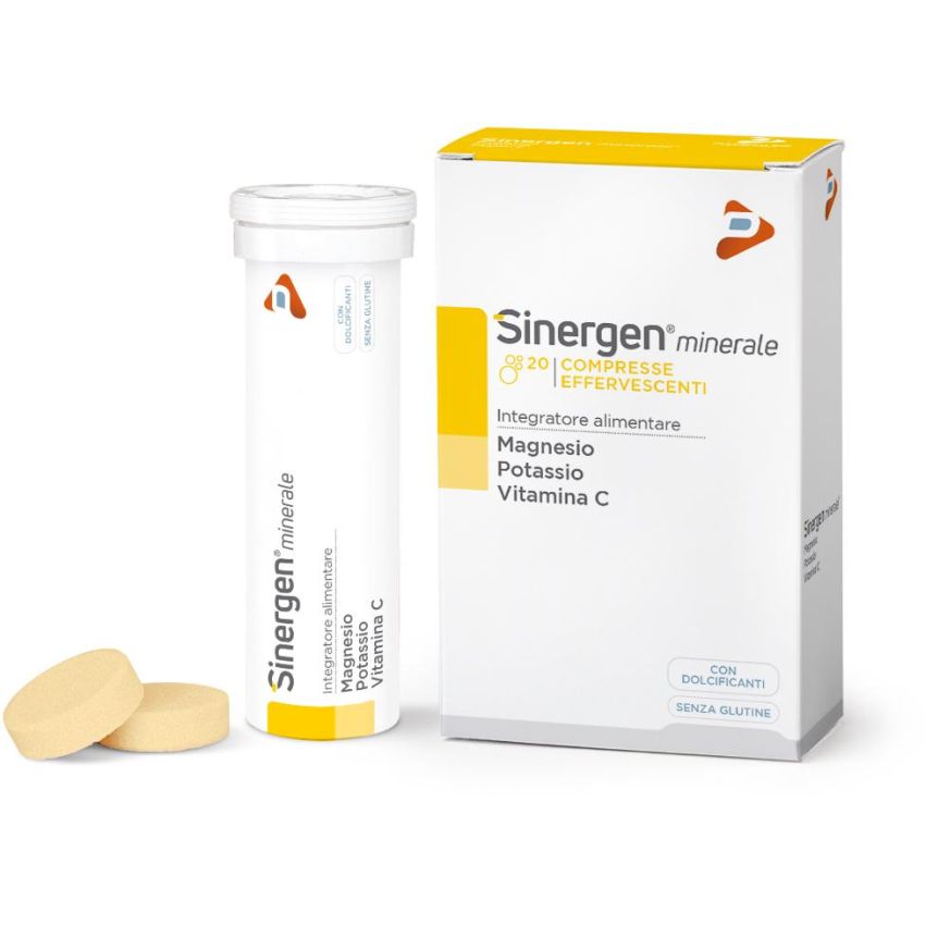 Compresse Effervescenti Sinergen con Magnesio, Potassio e Vitamina C - 20 compresse