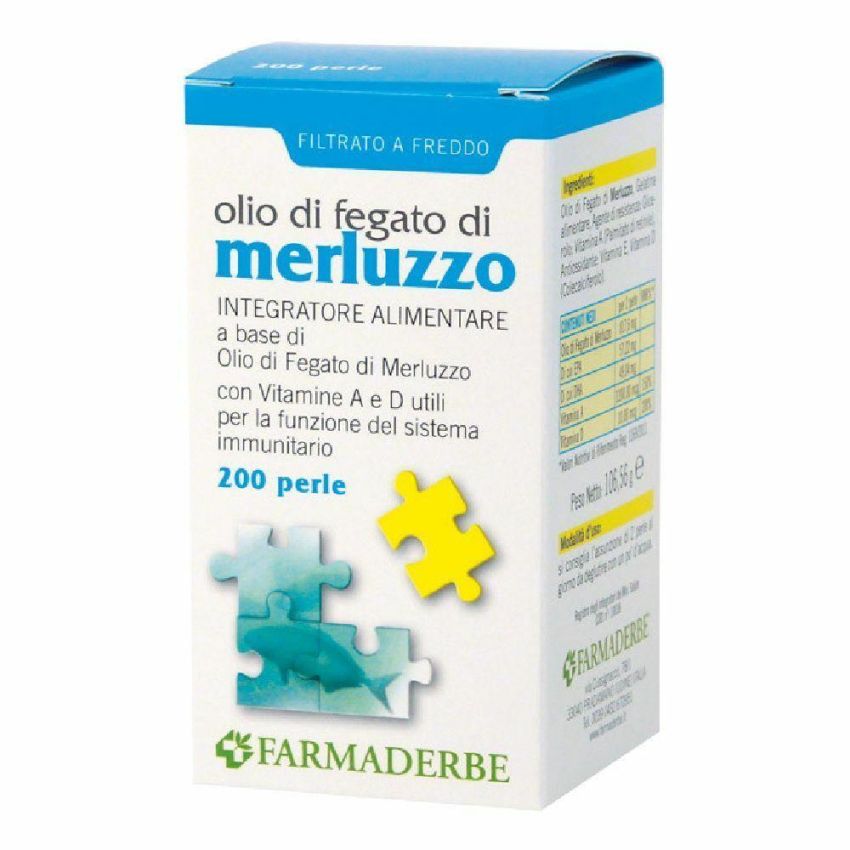 200 Perle di Olio di Fegato di Merluzzo Puro