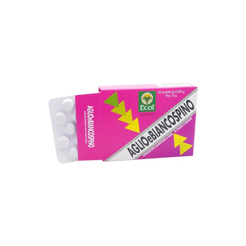Ecol Aglio e Biancospino – Integratore Salutare, 50 Tavolette