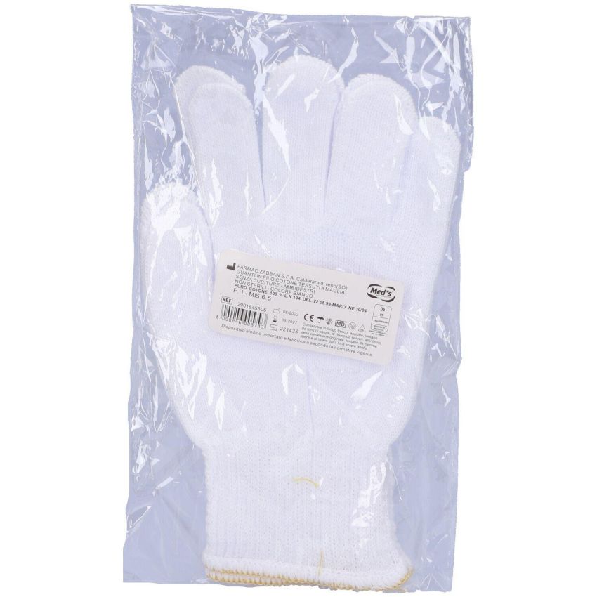 Guanto di Cotone Bianco - Misura 6,5