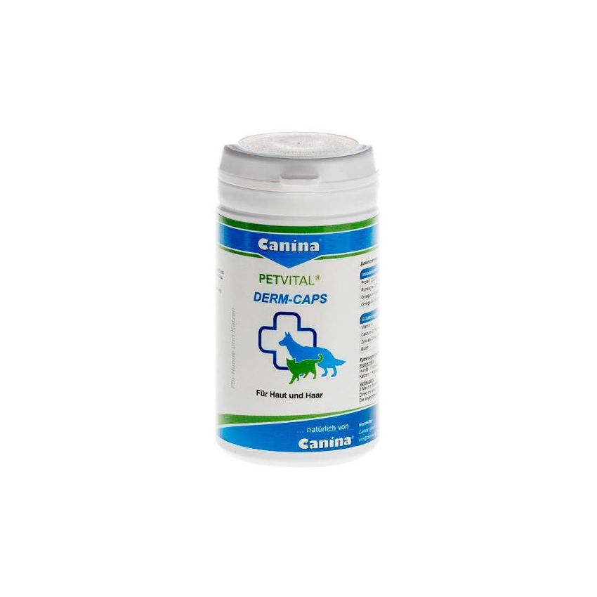 Canina Derm Caps - Integratore Alimentare per Cane/Gatto - 50 Capsule