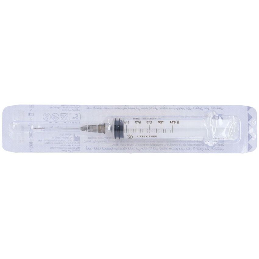 Siringa Pic da 5ml con Ago Gauge 22x1,25 e Cono Luer Centrale