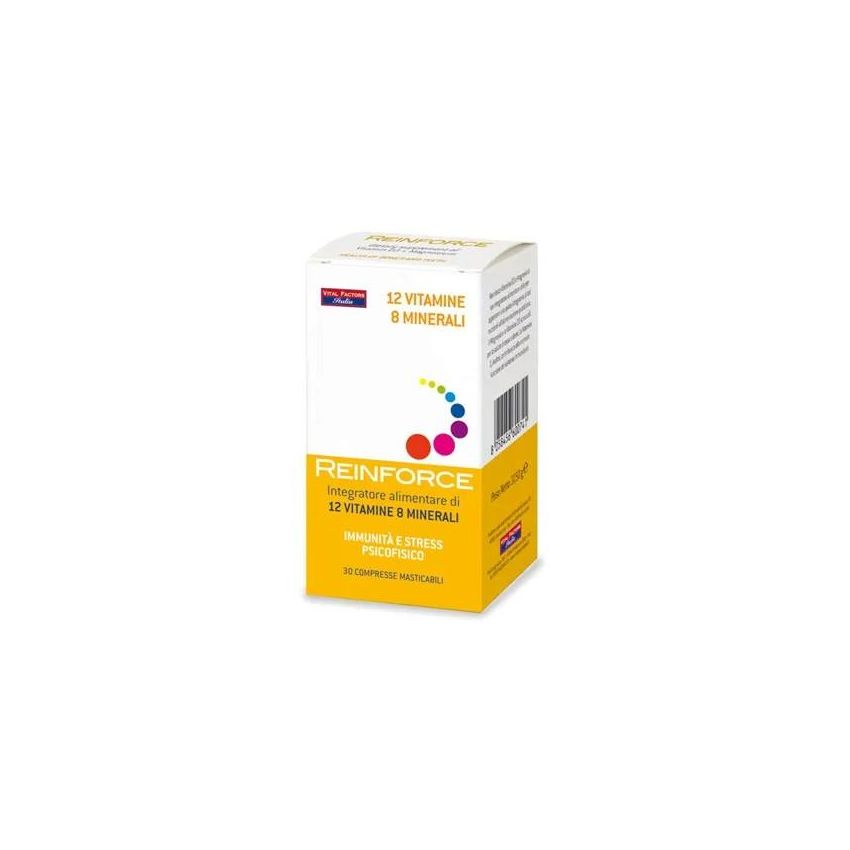 Masticabili Rinforzo: 12 Vitamine + 8 Minerali - 30 Compresse