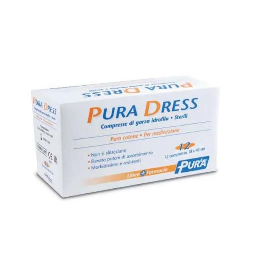 Puro Dress Garza Idrofila 18x40cm - Confezione da 12 Pezzi