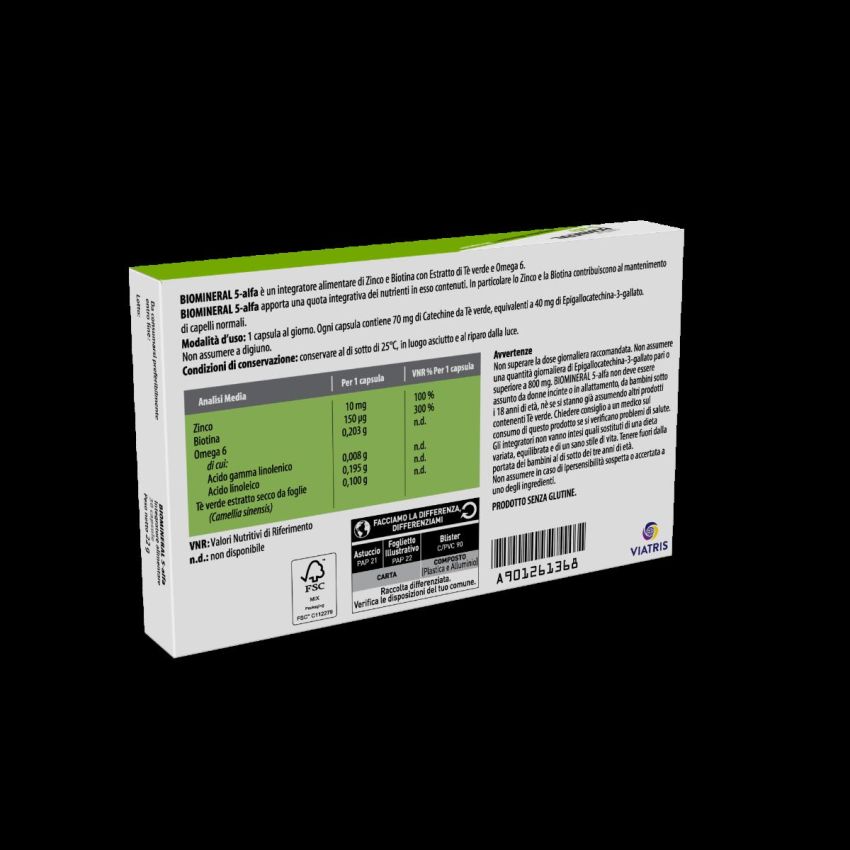 BioMineral 5 Alfa - Integratore Alimentare - 30 Capsule