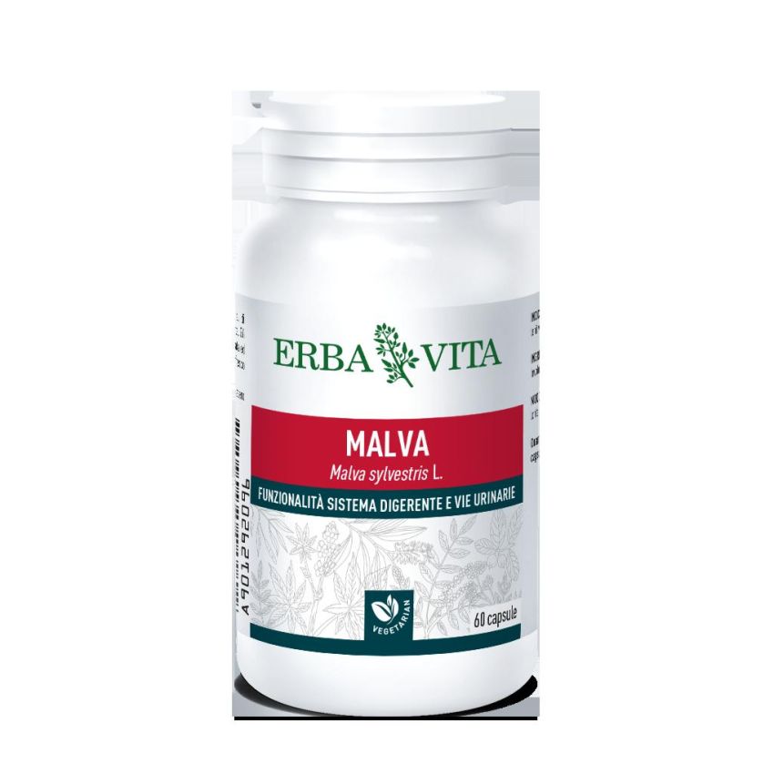Erba Vita - Capsule di Malva, Confezione da 60 Pezzi