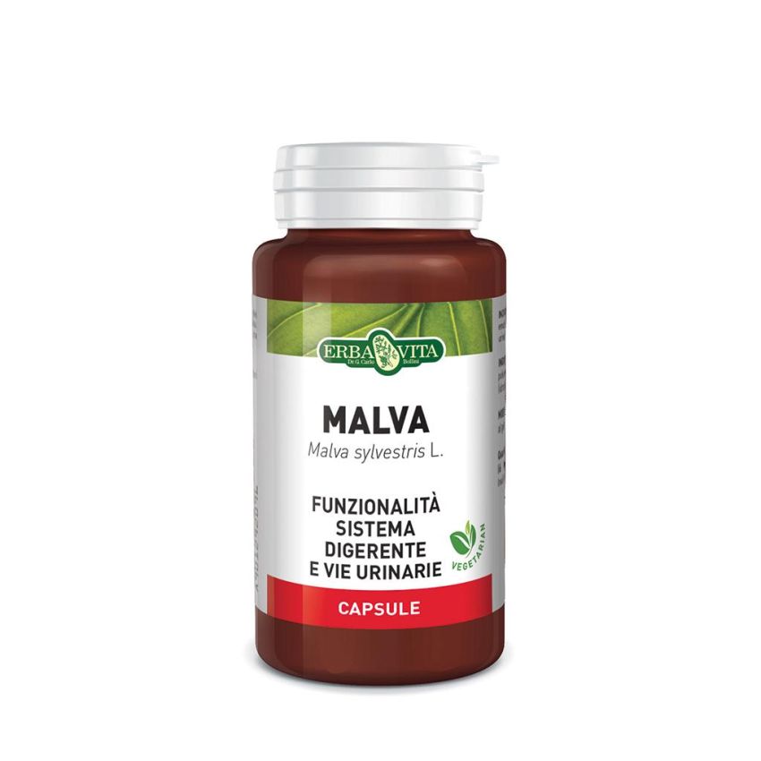 Erba Vita - Capsule di Malva, Confezione da 60 Pezzi