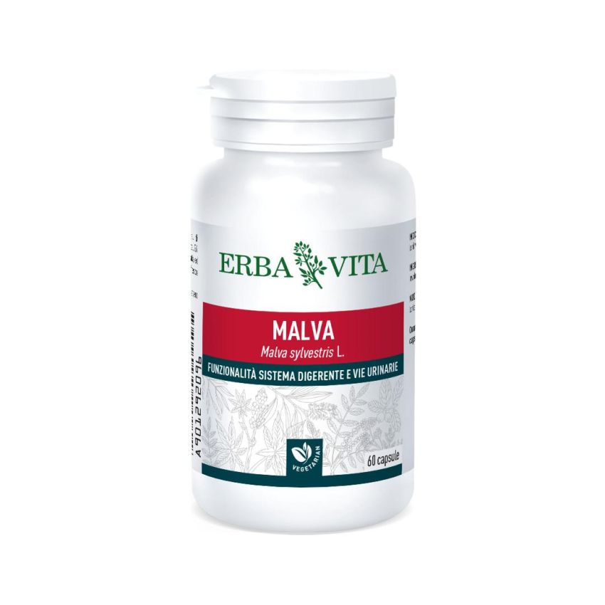 Erba Vita - Capsule di Malva, Confezione da 60 Pezzi