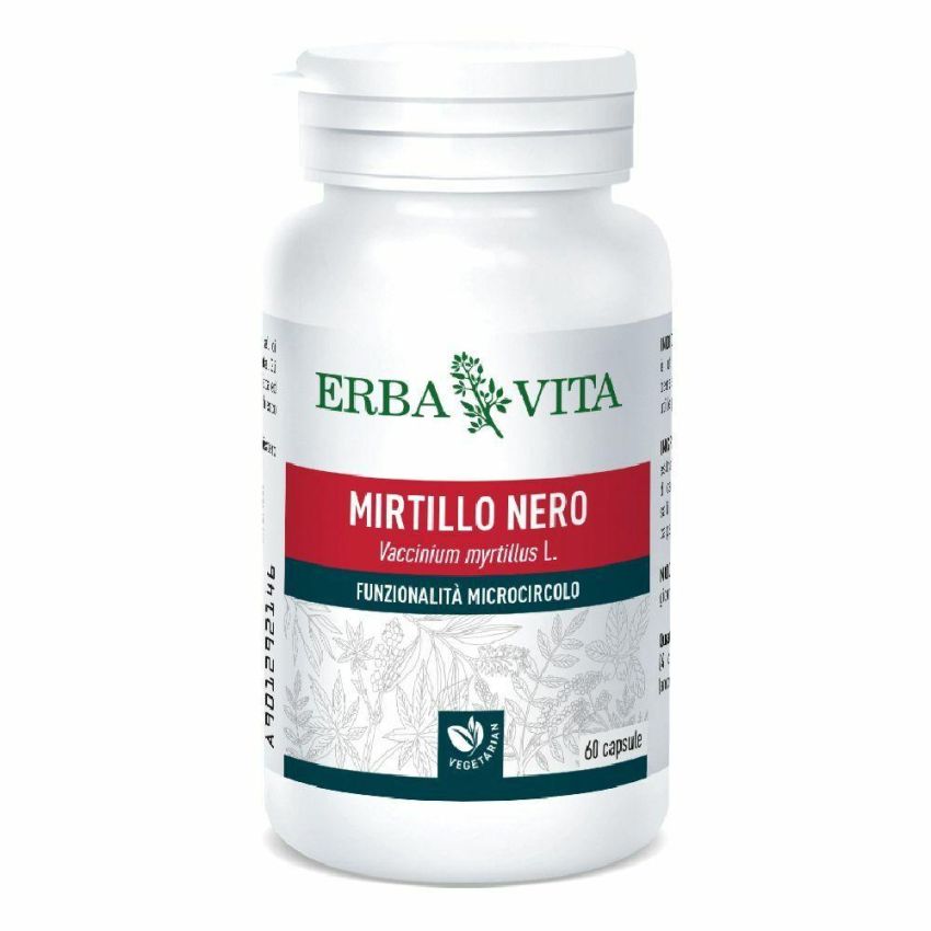 Erba Vita - Capsule di Bacche di Mirtillo, 60 Pezzi