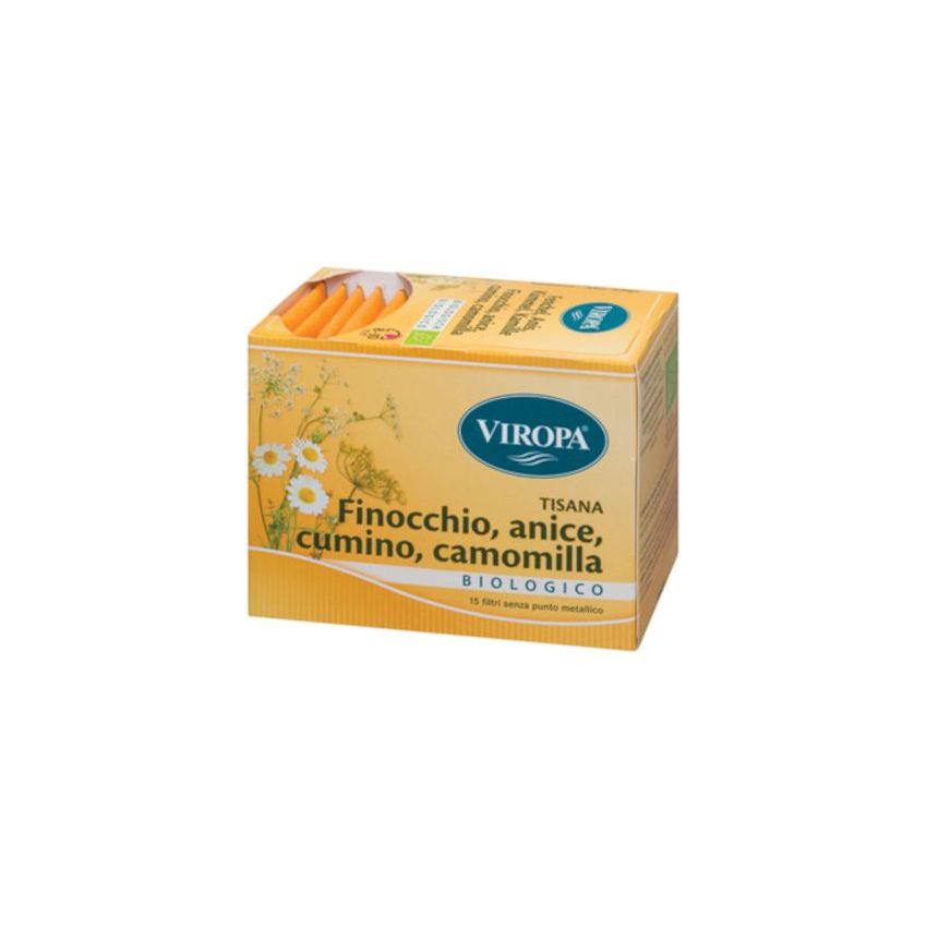 Viropa Infuso di Erbe Aromatiche in Filtri - Finocchio, Anice, Cumino, Camomilla