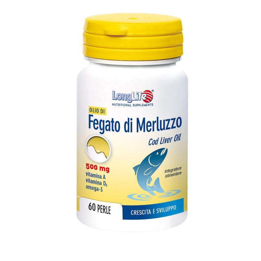 LongLife Olio di Fegato di Merluzzo 500mg - 60 Perle