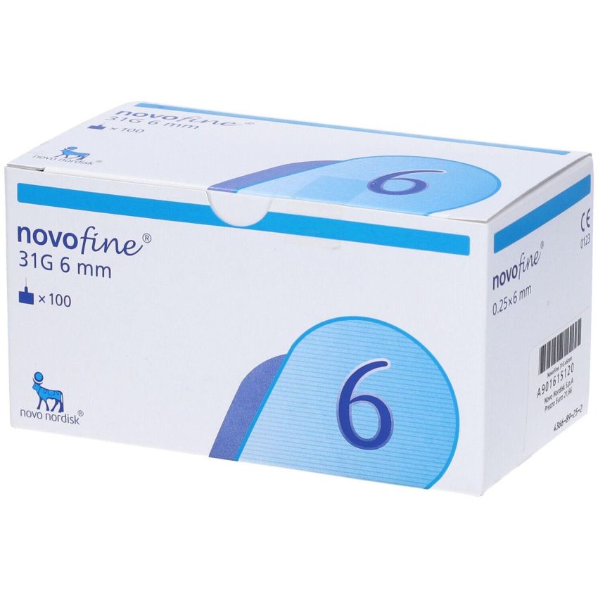 Novofine Penna da Insulina con Ago di Calibro 31, 6 mm - 100 Pezzi